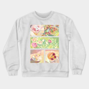 Tea and Flowers Crewneck Sweatshirt